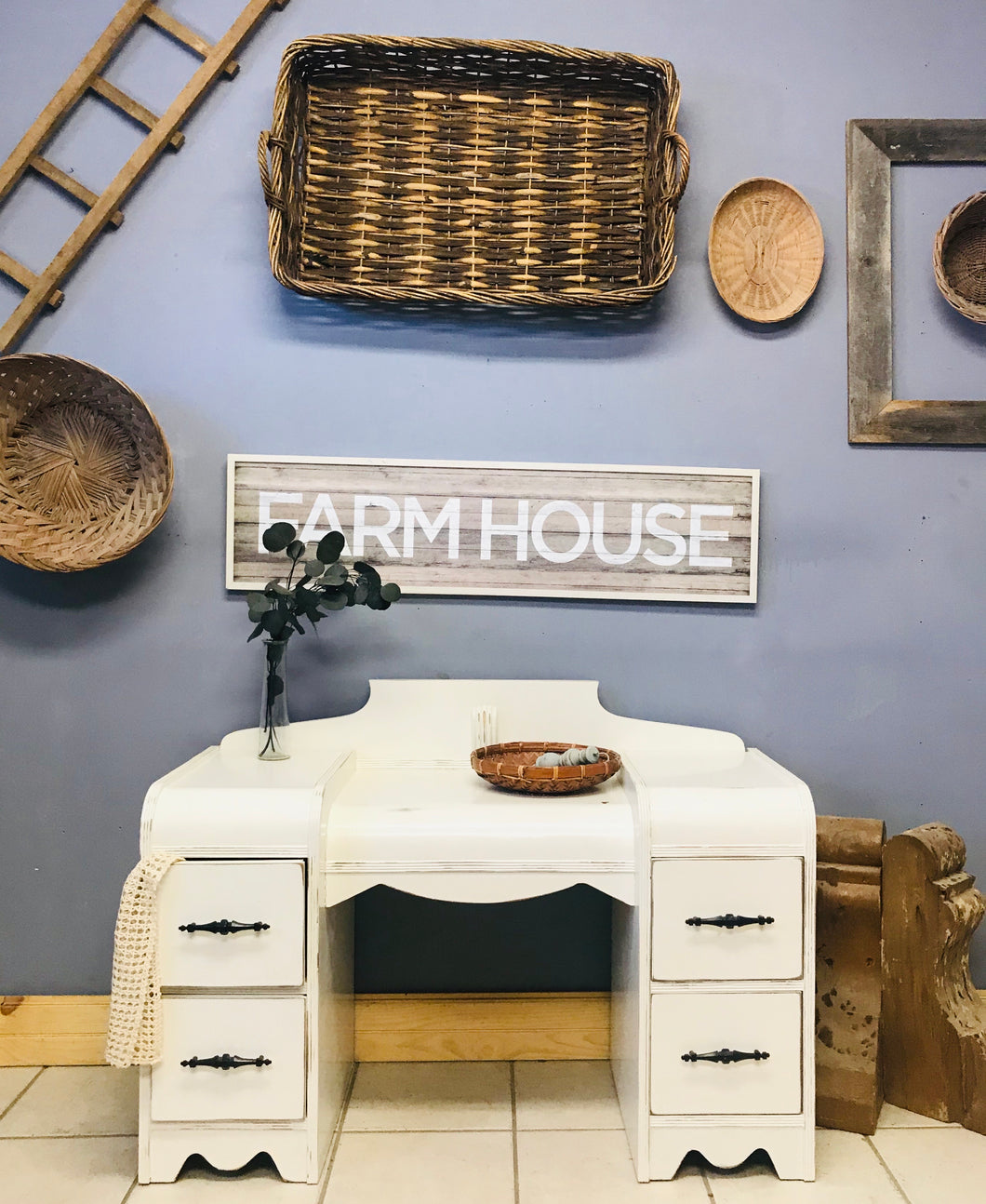 Beautiful Vintage Waterfall Vanity