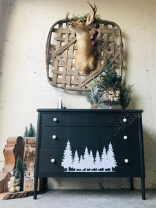 Beautiful B&W Metal Chest of Drawers or Coffee Bar