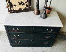 Load image into Gallery viewer, Classy Antique Marble Top Chest of Drawers