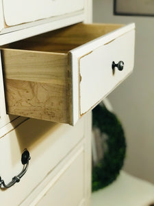 Beautiful Tall Boy Shabby Chic Chest of Drawers