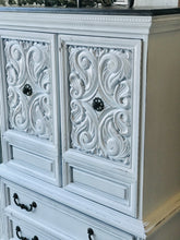 Load image into Gallery viewer, Pretty Vintage Farmhouse Armoire Chest of Drawers