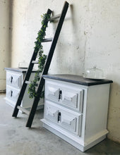 Load image into Gallery viewer, Pretty Vintage Farmhouse Nightstand or End Table Set
