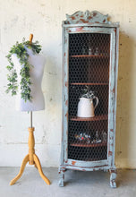 Load image into Gallery viewer, Stunning Chippy Blue Antique Cabinet