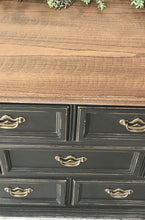 Load image into Gallery viewer, Moody Black Farmhouse Buffet, Dresser, or TV Stand