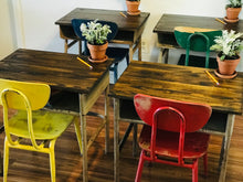 Load image into Gallery viewer, Four Adorable Vintage School Desks &amp; Chairs