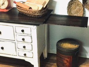 Amazing Antique Rolling Kitchen Island or Buffet Table