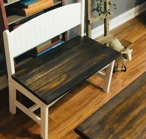 Adorable Mini Farmhouse Toddler Table w/Bench & Stools