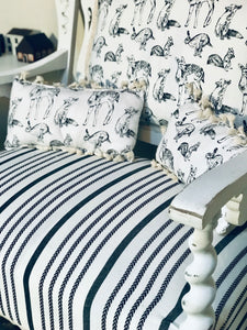 Darling Vintage Settee with pillows