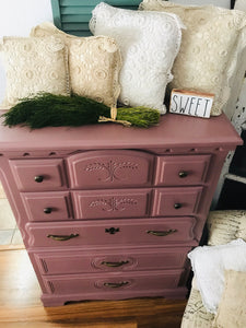 Lovely Vintage Pink Chest of Drawers