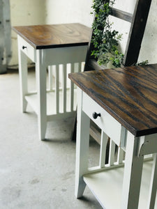 Rustic Farmhouse End Table Set