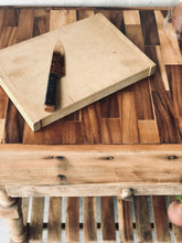 Load image into Gallery viewer, Stunning Solid Wood Vintage Rolling Butcher Block Island