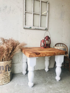 Beautiful Chunky Short Farmhouse Island or Accent Table