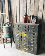 Load image into Gallery viewer, Cool Vintage Industrial Cubby Drawers