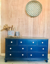 Load image into Gallery viewer, Coastal Navy Chest of Drawers