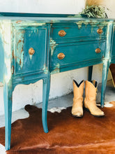 Load image into Gallery viewer, Pretty Patina Painted Antique Buffet