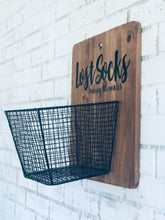 Load image into Gallery viewer, “Lost Socks” Repurposed Cutting Board &amp; Basket