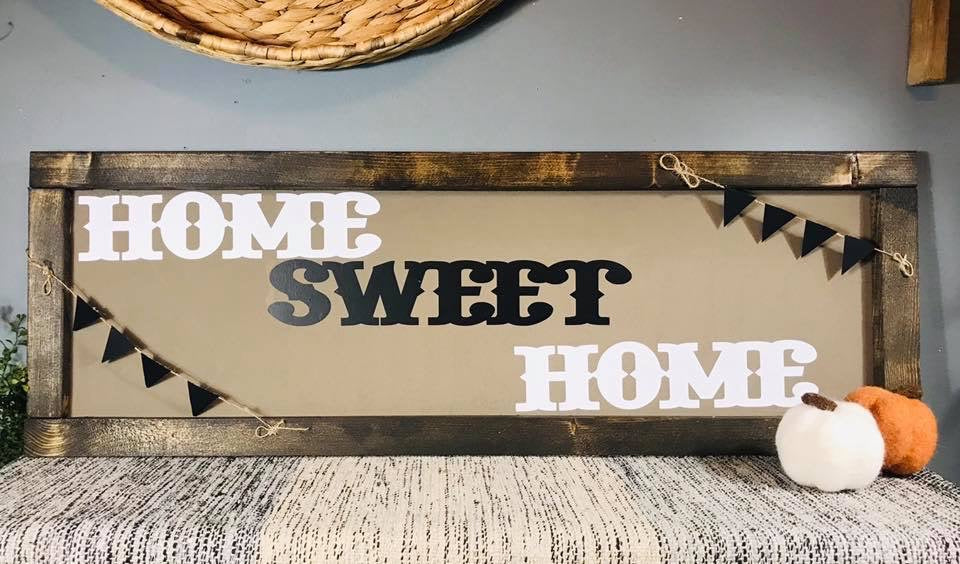 Home sweet home sign