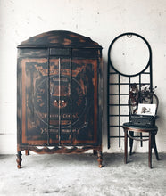 Load image into Gallery viewer, Unique Antique Wardrobe with Vintage Typography Design