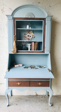 Load image into Gallery viewer, Lovely Vintage Floral Secretary Cabinet