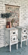 Load image into Gallery viewer, Vintage Repurposed Vanity Set of Nightstands (2)