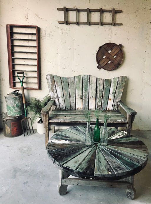 Amazing Chippy Solid Wood Indoor/Outdoor Bench & Table