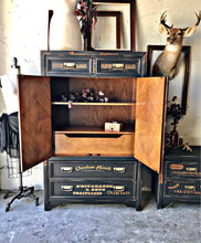 Load image into Gallery viewer, Unique Vintage Armoire &amp; Nightstand (2pc)