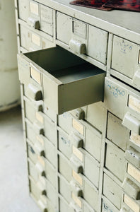 Awesome Vintage Industrial Parts Bin Drawers