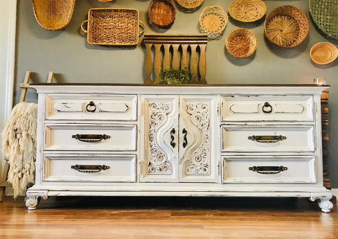 Gorgeous Vintage Long Dresser or Buffet