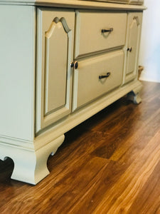 Neutral Vintage Solid Wood Buffet Table