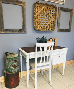 Pretty Rustic Farmhouse Desk & Chair