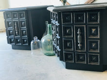 Load image into Gallery viewer, Moody Vintage Mediterranean Hexagon End Table Set