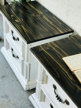 Load image into Gallery viewer, Pretty Vintage Farmhouse Nightstand Set (2)