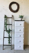 Load image into Gallery viewer, Adorable Skinny Farmhouse Chest of Drawers