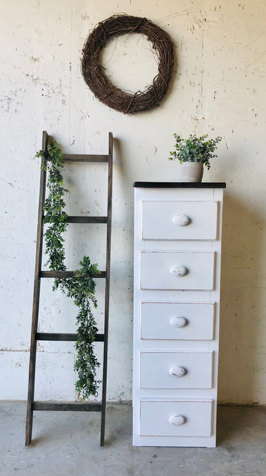 Adorable Skinny Farmhouse Chest of Drawers