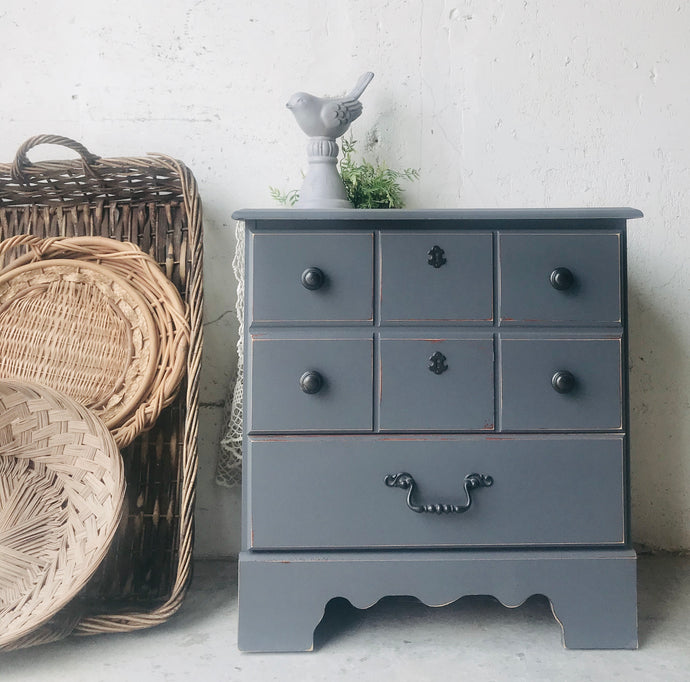 Cute Gray Single Nightstand