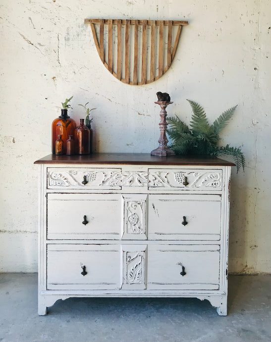 Beautiful Antique Farmhouse Dresser, Buffet, or Coffee Bar