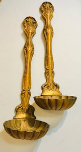 Large Vintage Iron Gold Spoons