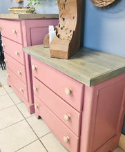 Load image into Gallery viewer, Pretty in Pink Dresser &amp; Large Nightstand