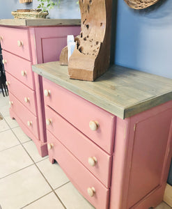 Pretty in Pink Dresser & Large Nightstand