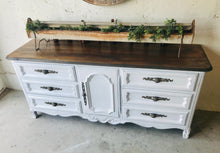 Load image into Gallery viewer, Beautiful Large Vintage Farmhouse Buffet, Dresser, or TV Stand