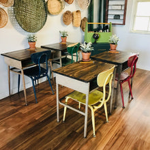 Load image into Gallery viewer, Four Adorable Vintage School Desks &amp; Chairs