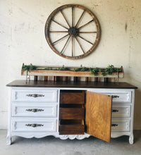 Load image into Gallery viewer, Beautiful Large Vintage Farmhouse Buffet, Dresser, or TV Stand