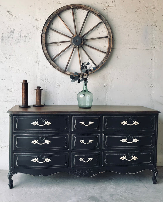 Moody Large Vintage Dresser, Buffet, or TV Stand