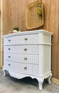 Pretty Bombay Wicker Chest of Drawers