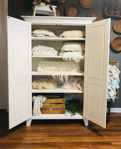 Charming Solid Wood Linen Cabinet