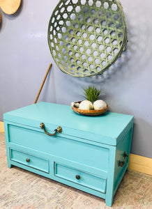 Pretty Coastal Blanket Chest