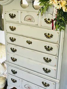 Queen Anne Style Tall Chest of Drawers