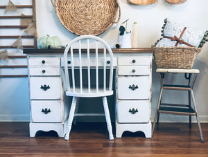 Charming Vintage Farmhouse Desk and Chair