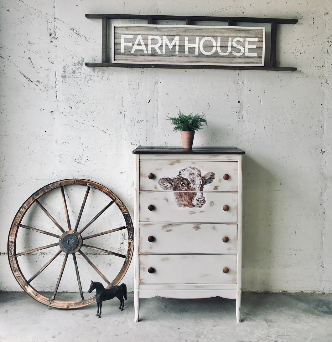 Pretty Farm Inspired Chest of Drawers