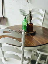 Load image into Gallery viewer, Beautiful Vintage Round Farmhouse Table &amp; Chairs Set